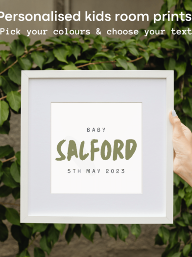 personalised baby prints posters