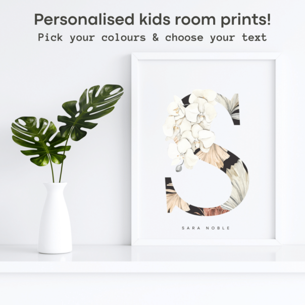 personalised baby room prints posters