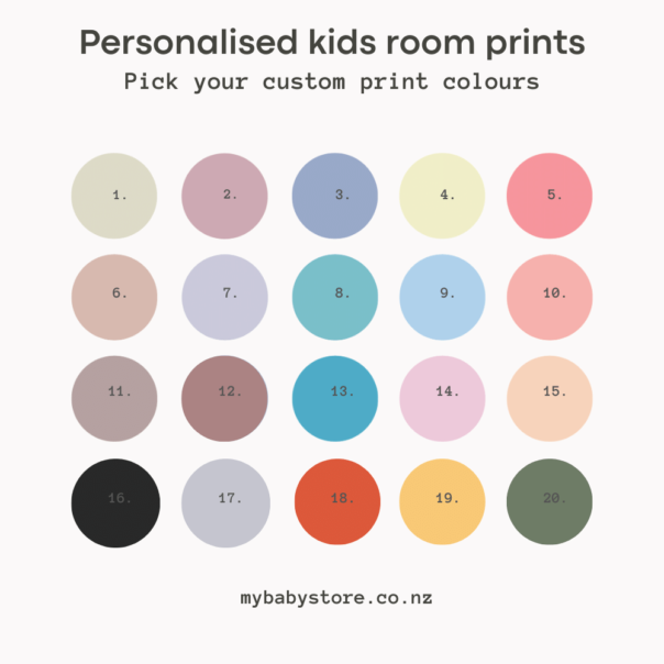 personalised baby room prints posters