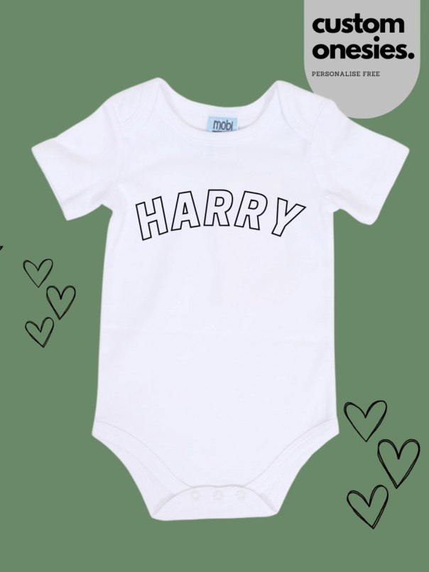 Personalised Name Baby Onesies