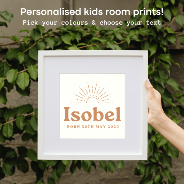 personalised baby room prints nz